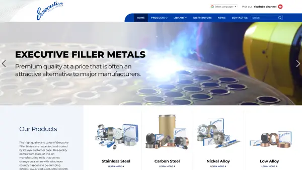 Executive Filler Metals — business website