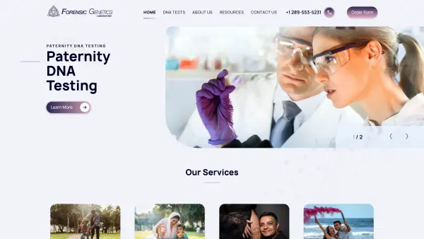 Forensic Genetics Lab — business website