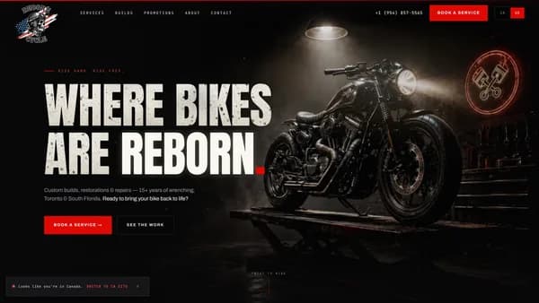 Reborn Cycle — business website