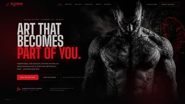 Red Scorpion Ink — business website