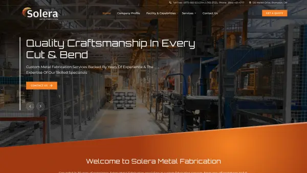 Solera Metal Fabrication — business website