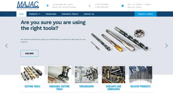 Majac Tooling Supply Ltd. — business website