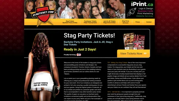 Stag Ticket — web-app website